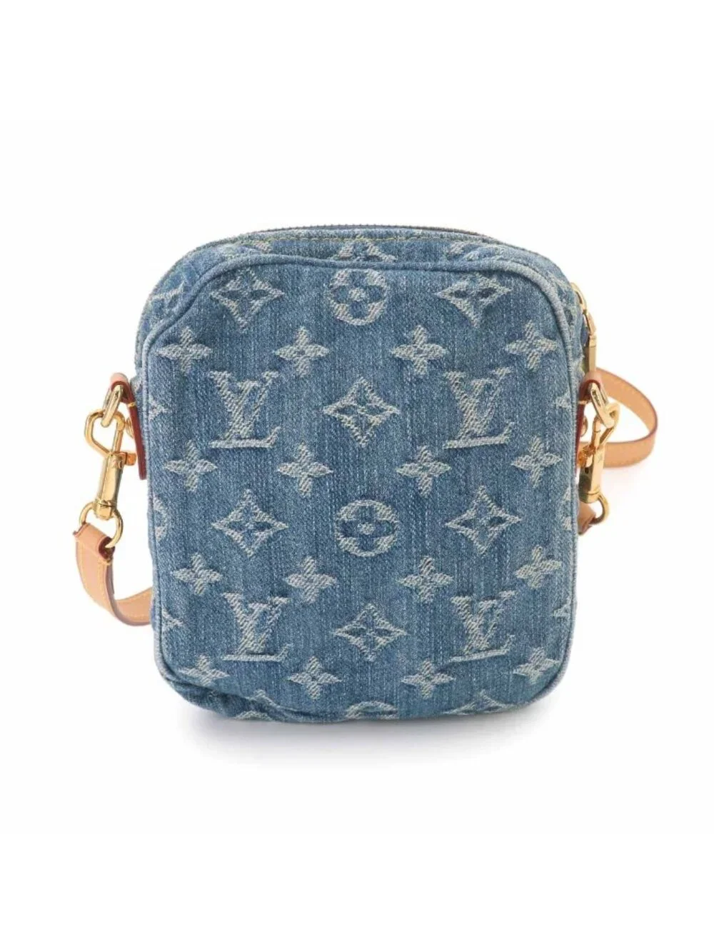 Louis Vuitton LV Remix Pochette Fairfax Shoulder Bag Monogram Denim Blue
